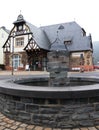 Statue by the old train station in Traben-Trarbach, Germany