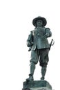 Statue of Oliver Cromwell in his home town St Ives in Cambridgeshire, England