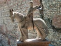 statue of One of the most famous people in the history of Verona, Cangrande della Scala, Lord of Verona from 1308 to 1329, the Royalty Free Stock Photo