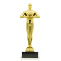 Golden statue award in form of man Royalty Free Stock Photo