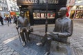 Statue of Oscar Wilde and Eduard Vilde Royalty Free Stock Photo