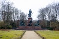 statue of otto von bismarck situate near siegersaule column in berlin....IMAGE