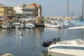 Statue of Our Lady of the Seas in the fishermen`s harbour - and Christian quarter - of Tyre close to the Maronite Cathedral of Ou