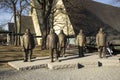 Statue at out side of kon kiti museum