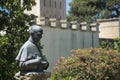 Statue outside of the church of transfiguration Royalty Free Stock Photo