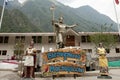 Statue of Pachacuti - Aguas Calientes - Peru Royalty Free Stock Photo