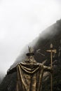 Statue of Pachacuti in Aguas Calientes, Peru Royalty Free Stock Photo