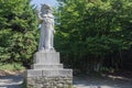 Statue of pagan god Radegast in summer day on Radhost, Beskid mountains, Czech Republic