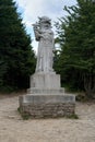 The statue of the pagan god of Slavs Radegast on mountain Radhost - the god of the sun, abundance and harvest