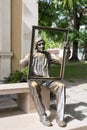 Statue of a painter in front of the Art Gallery, Plovdiv