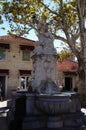 Statue of Pan and Nymph and fountain in Dubrovnik