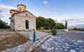 Statue of Papaflessas at the historical old village Maniaki in Messenia, Greece