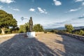 Statue of Papaflessas at the historical old village Maniaki in Messenia, Greece