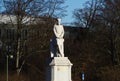 Statue in the Park Big Tiergarten in Winter, Berlin