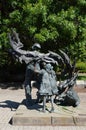Statue in Park at the Willamette River in Corvallis, Oregon Royalty Free Stock Photo