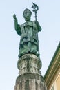 Statue of the patron saint, archbishop and cardinal San Carlo Borromeo in Salo, Lake Garda