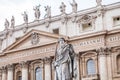 Statue Paul the Apostle in front of Basilica Royalty Free Stock Photo