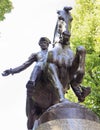 Statue of Paul Revere on Boston's Freedom Trail historic tourist walk Royalty Free Stock Photo