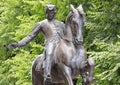 Statue of Paul Revere on Boston`s Freedom Trail