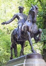 Statue of Paul Revere on Boston's Freedom Trail, USA Royalty Free Stock Photo