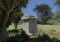 Statue pedestal after Junipero Serro statue toppled,2.