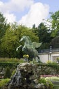 Statue of Pegasus the Mirabell Gardens in Salzburg Austria