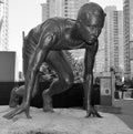 Statue of Percy Williams, Olympic runner, Royalty Free Stock Photo