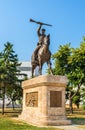 Statue of Petar Chaulev in Skopje Royalty Free Stock Photo