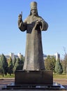 Statue of Petar I Petrovic Njegos in Podgorica Royalty Free Stock Photo