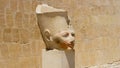 Statue of a Pharaoh head in the Karnak. Royalty Free Stock Photo