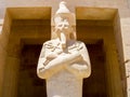 Statue of a Pharaoh in the Karnak. Royalty Free Stock Photo