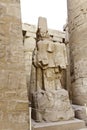 Statue of pharaoh in karnak temple Royalty Free Stock Photo