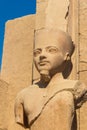 Statue of pharaoh in Karnak Temple Complex in Luxor, Egypt Royalty Free Stock Photo