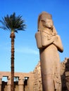 Statue of pharaoh in Karnak temple Royalty Free Stock Photo