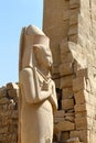 Statue of pharaoh Ramses II situated at Karnak Temple, Luxsor, Egypt Royalty Free Stock Photo