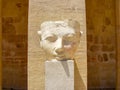 Statue of a Pharaoh's Head in Luxor Egypt. Royalty Free Stock Photo