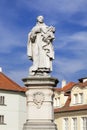 Statue of Philip Benizi de Damiani on the Charles bridge in Prague Royalty Free Stock Photo