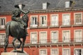 Statue of Phillip III at Plaza Mayor in Madrid Royalty Free Stock Photo