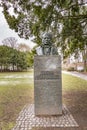 statue of philosopher Arthur Schopenhauer from artist Friedrich Schierholz in Frankfurt