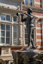 The statue of the pied piper in Hamelin