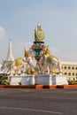 Statue of pink elephants Bangkok Thailand