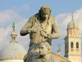 Statue on plaza Prato della Valle in Padua Royalty Free Stock Photo