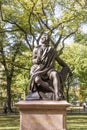 Statue of Poet/Lyricist Robert Burns, Central Park, New York Royalty Free Stock Photo