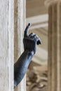 Statue with a pointing hand in Kazan Cathedral - St. Petersburg Russia Royalty Free Stock Photo