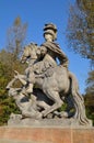 Statue of the polish king John III Sobieski, Warsaw, Poland Royalty Free Stock Photo