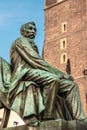 Statue of Polish poet, playwright and author Aleksander Fredro in Wroclaw