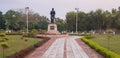 A statue of a political leader in India