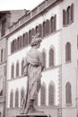 Statue on Ponte Santa Trinita Bridge in Florence Royalty Free Stock Photo