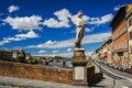 Statue on the Ponte Santa Trinita Royalty Free Stock Photo