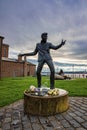 Statue of pop star Billy Fury by Tom Murphy at Royal Albert Dock